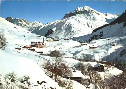 St Antoenien GR mit Scheienfluh und Schollberg Kat. St Antoenien