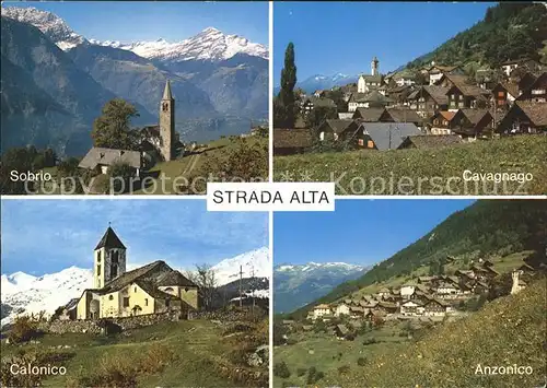 Tessin Ticino Strada Alta mit Sobrio Cavagno Calonico Anzonico Kat. Lugano