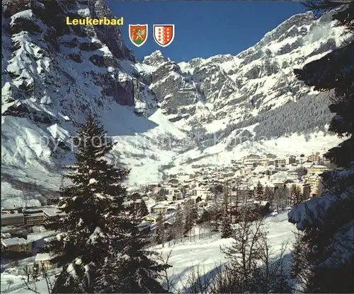 Leukerbad mit Gemmiwand Kat. Loeche les Bains