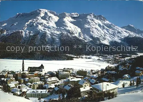 St Moritz GR mit Piz Rosatsch und Piz Corvatsch Kat. St Moritz