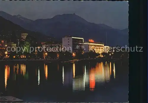 Locarno Quai Lago Maggiore bei Nacht / Locarno /Bz. Locarno