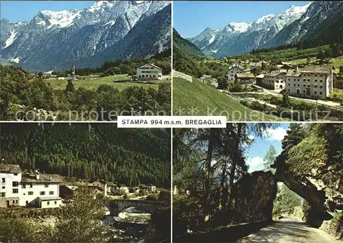 Bregaglia Stampa Teilansichten Kat. Bergell