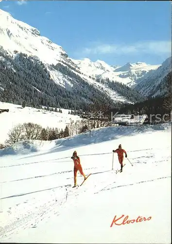 Klosters GR Mombiel Langlaufloipe Silvrettagletscher Kat. Klosters