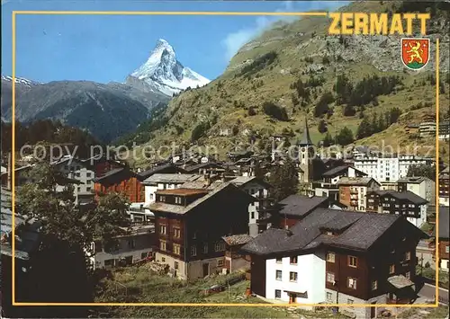 Zermatt VS Dorfpartie mit Matterhorn Kat. Zermatt