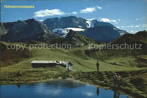 Adelboden Lenk mit Berghotel Hahnenmoos Ammertenspitz Wildstrubel Kat. Adelboden