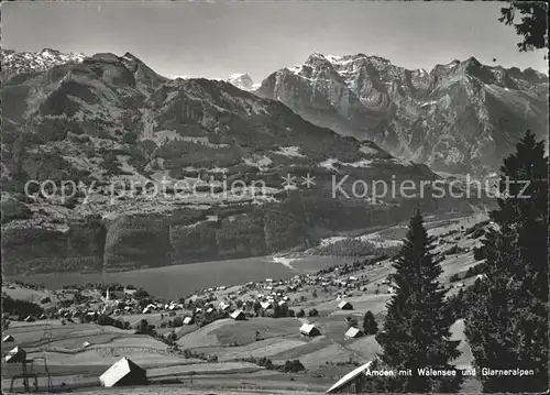 Amden SG mit Walensee und Glarneralpen Kat. Amden