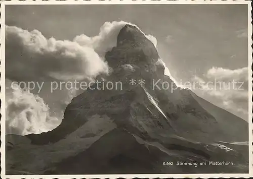 Zermatt VS Matterhorn in Wolken Kat. Zermatt
