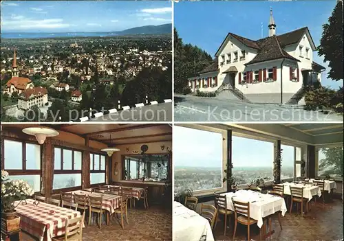 St Margarethen SG Speiserestaurant Sch?flisberg Panorama Kirche Kat. St Gallen SG