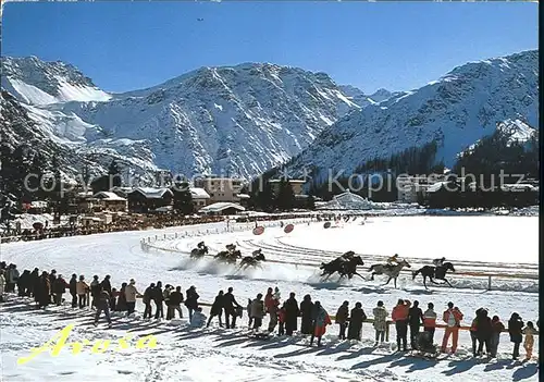 Arosa GR Pferderennen auf Schnee Kat. Arosa