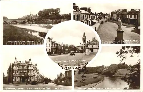 Annan Dumfries and Galloway High Street Monument Central Hotel St Johns Road Town Hall War Memorial / Dumfries & Galloway /Dumfries & Galloway