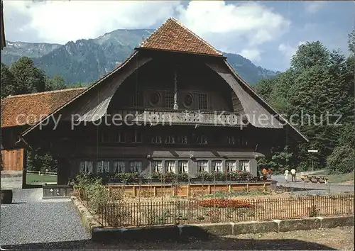 Brienz BE Schweizer Freilichtmuseum Ballenberg Bauernhaus von Ostermundingen BE Kat. Brienz