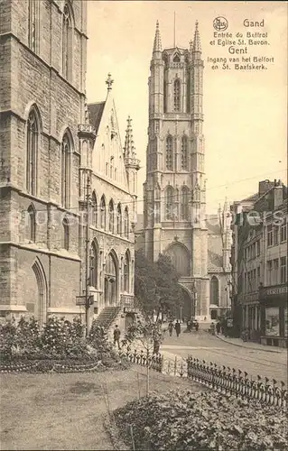 Gand Belgien Entree du Beffroi Eglise Saint Bavon Kat. Gent Flandern