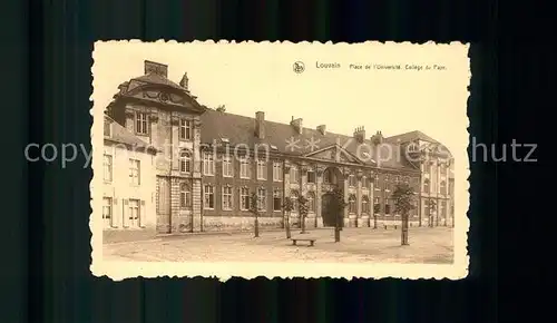 Louvain Loewen Flandre Place de l Universite College du Pape Kat. 