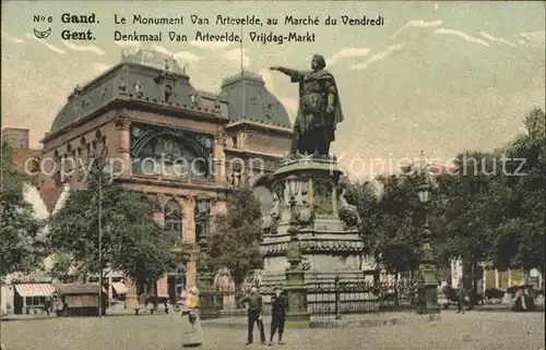 Gand Belgien Monument Van Artevelde Marche du Vendredi Kat. Gent Flandern