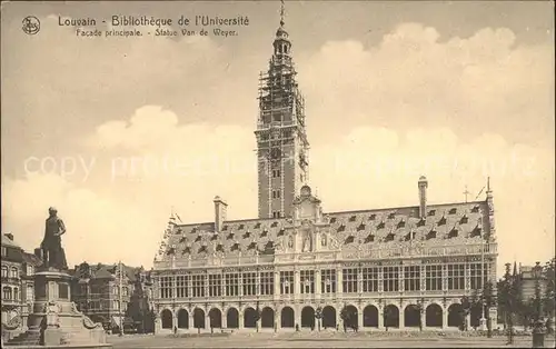 Louvain Loewen Flandre Bibliotheque de l Universite Monument Statue Kat. 