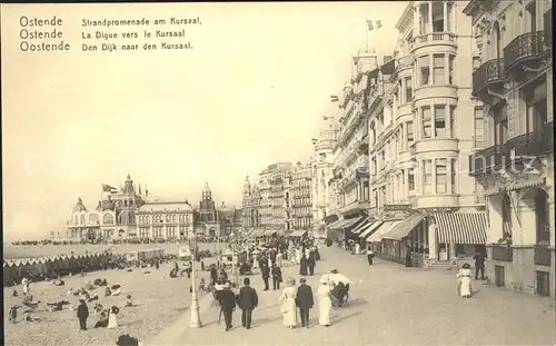 Ostende Flandre Strandpromenade am Kursaal Wohlfahrtskarte Reichsverband zur Unterstuetzung deutscher Veteranen Kat. 