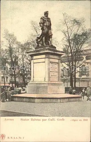 Anvers Antwerpen Statue Rubens par Guillaume Geefs Monument Kat. 