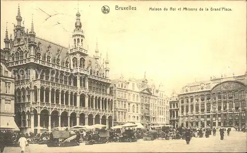 Bruxelles Bruessel Maison du Roi et Maisons de la Grand Place Marche Kat. 