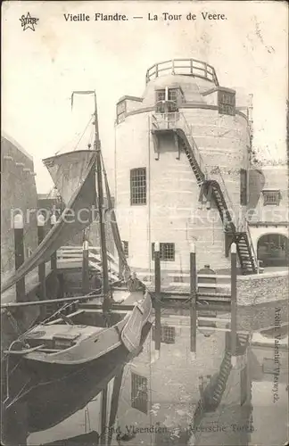 Gand Belgien Exposition Universelle 1913 Vieille Flandre Tour de Veere Kat. Gent Flandern