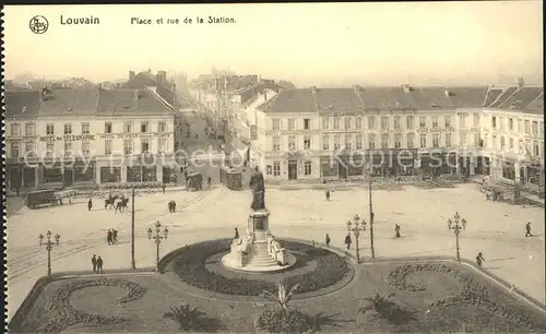 Louvain Loewen Flandre Place et Rue de la Station Monument Kat. 