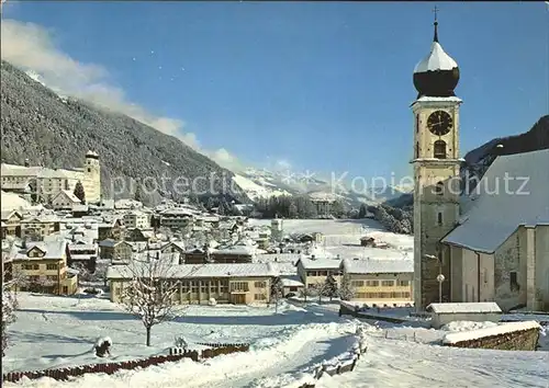 Disentis GR Dorfpartie mit Kirche Kat. Disentis