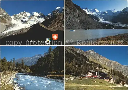 Rosegtal mit Berninagruppe Sellagruppe Hotel Restaurant Roseggletscher / Roseg /Rg. Inn