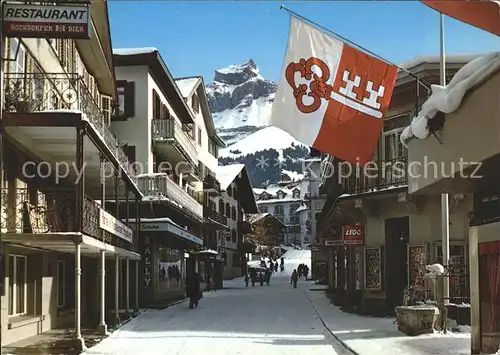 Engelberg OW Der Hahnen Dorfpartie Kat. Engelberg