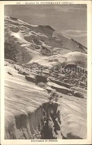 Gletscher Glacier de Bionnassay Crevasses et Seracs Gletscher Mont Blanc Massiv / Berge /