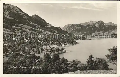 Sachseln OW mit Sarnersee und Giswilerstock Kat. Sachseln