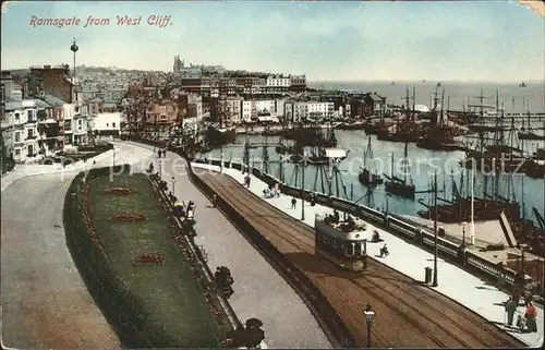 Ramsgate View from West Cliff Tramway Harbour Kat. United Kingdom