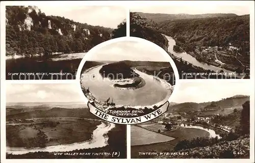 Monmouth Wales Seven Sisters Rock The Sylvan Wye Valley Tidenham Bend Valentine s Post Card