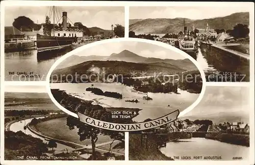 Inverness Highland Caledonian Canal Steamer Locks Fort Augustus Loch Oich Ben Teigh