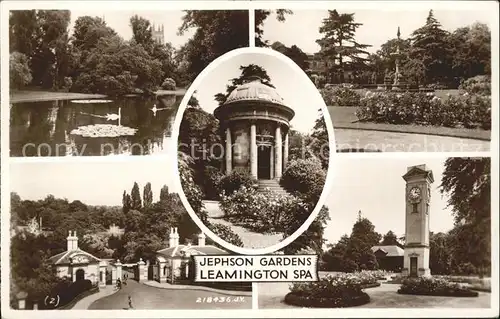 Leamington Spa Swan Park Monument Clock Tower Pavilion Valentine s Post Card