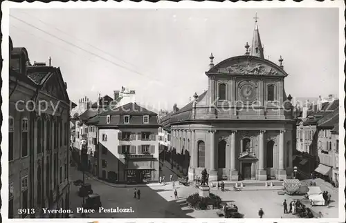 Yverdon VD Place Pestalozzi Kat. Yverdon