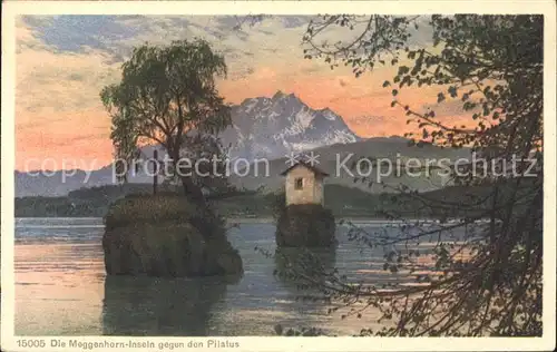 Vierwaldstaettersee SZ Meggenhorn InselnPilatus Kat. Brunnen