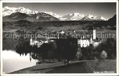 Spiez Thunersee BE Burg See Alpen / Spiez /Bz. Niedersimmental