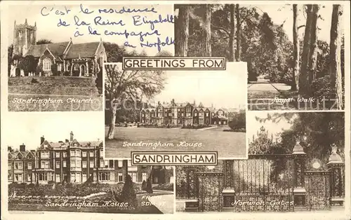 Sandringham Norfolk Church Royal Walk Norwich Gates Sandringham House Kat. United Kingdom