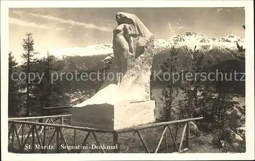 St Moritz GR Segantini Denkmal Kat. St Moritz