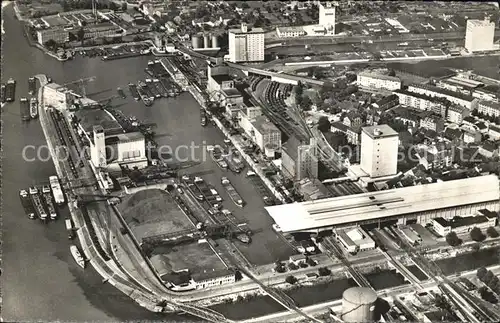 Basel BS Fliegeraufnahme Rheinhafen Kleinhueningen Kat. Basel