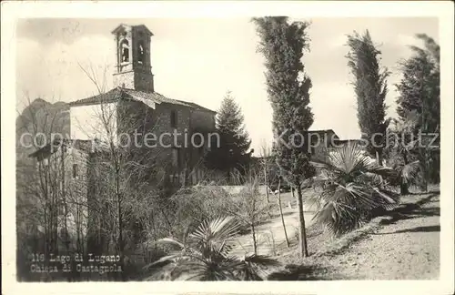 Lago di Lugano Chiesa di Castagnola Kat. Italien