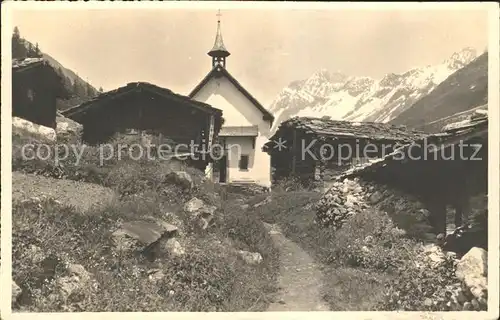 Loetschental Kuehmatt Kirche Schienhorn Kat. Kippel