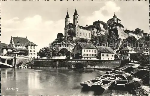 Aarburg AG Festung und Kirche Bootsliegeplatz Kat. Aarburg