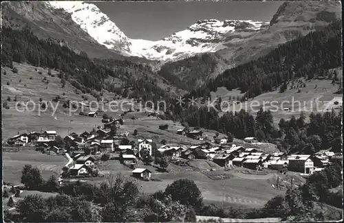 Leukerbad mit Gitzifurgge und Ferdenrothorn Kat. Loeche les Bains