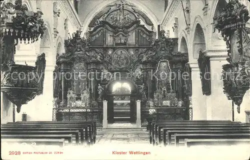 Wettingen AG Klosterkirche Inneres Kat. Wettingen