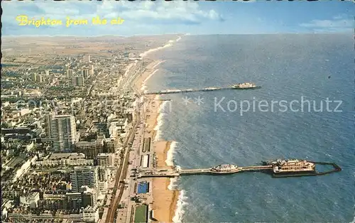 Brighton Hove Aerial view Beach Pier / Brighton and Hove /Brighton and Hove