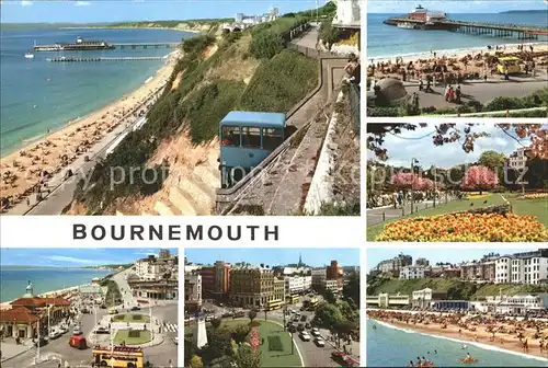 Bournemouth UK Beach Pier Park Square Monument Kat. Bournemouth