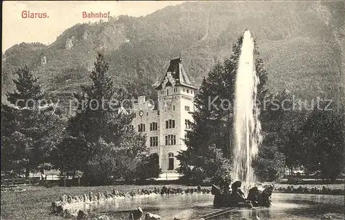 Glarus GL Bahnhof Fontaene Kat. Glarus