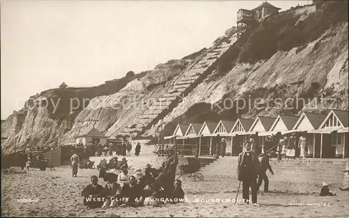 Bournemouth UK West Cliff and Bungalows Kat. Bournemouth