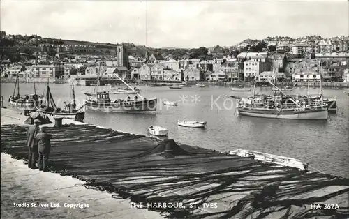 St Ives Cornwall Harbour Fishing Boat Kat. St Ives