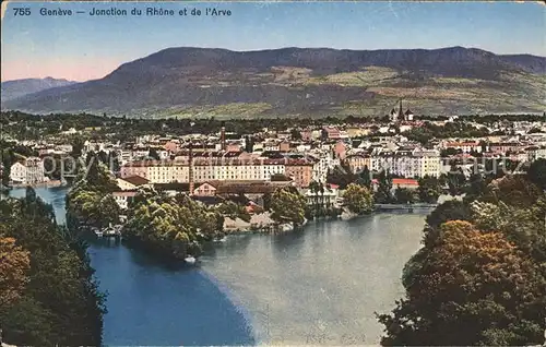 Geneve GE Jonction du Rhone et de l Arve Kat. Geneve